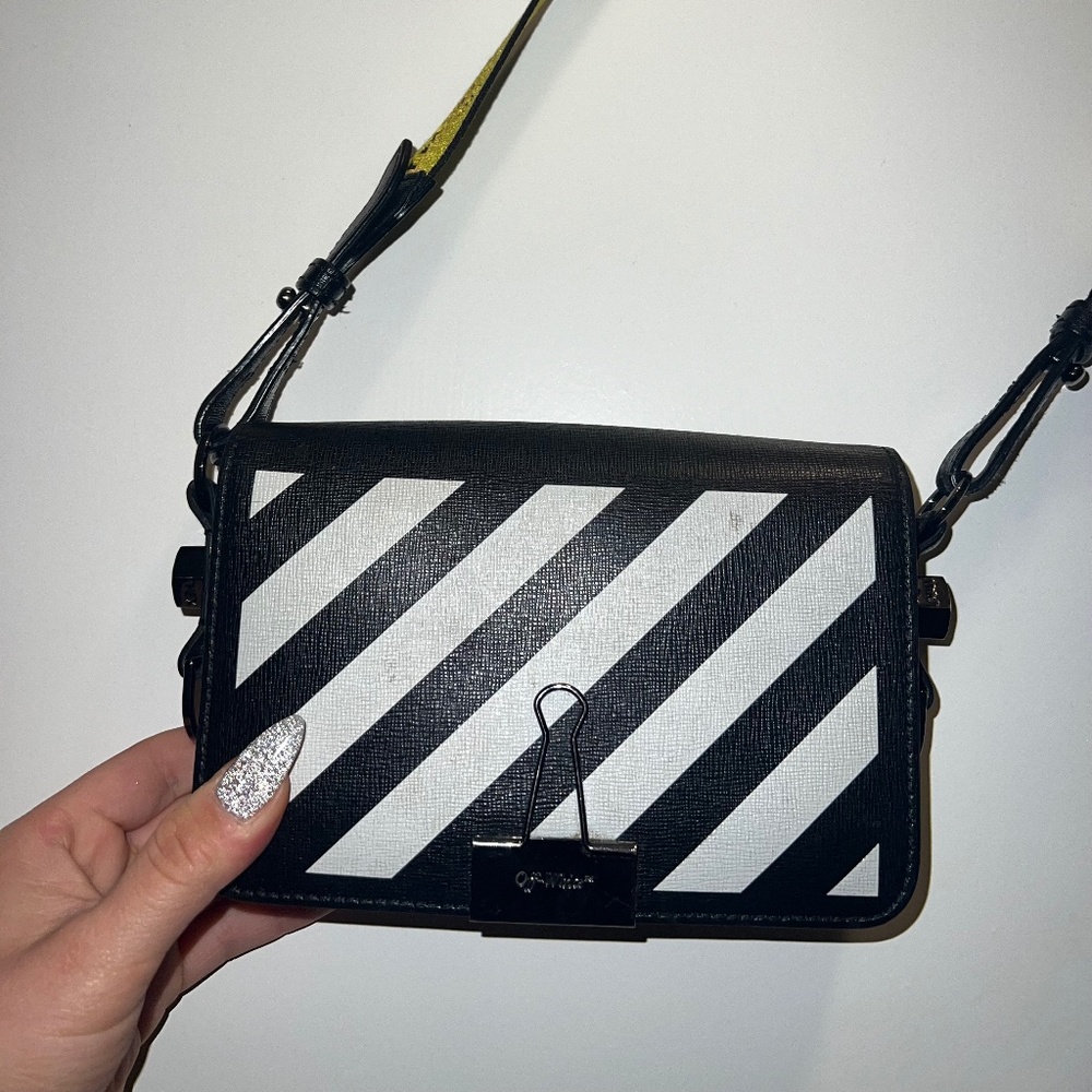 Off-White B/W Binderclip Crossbody Bag